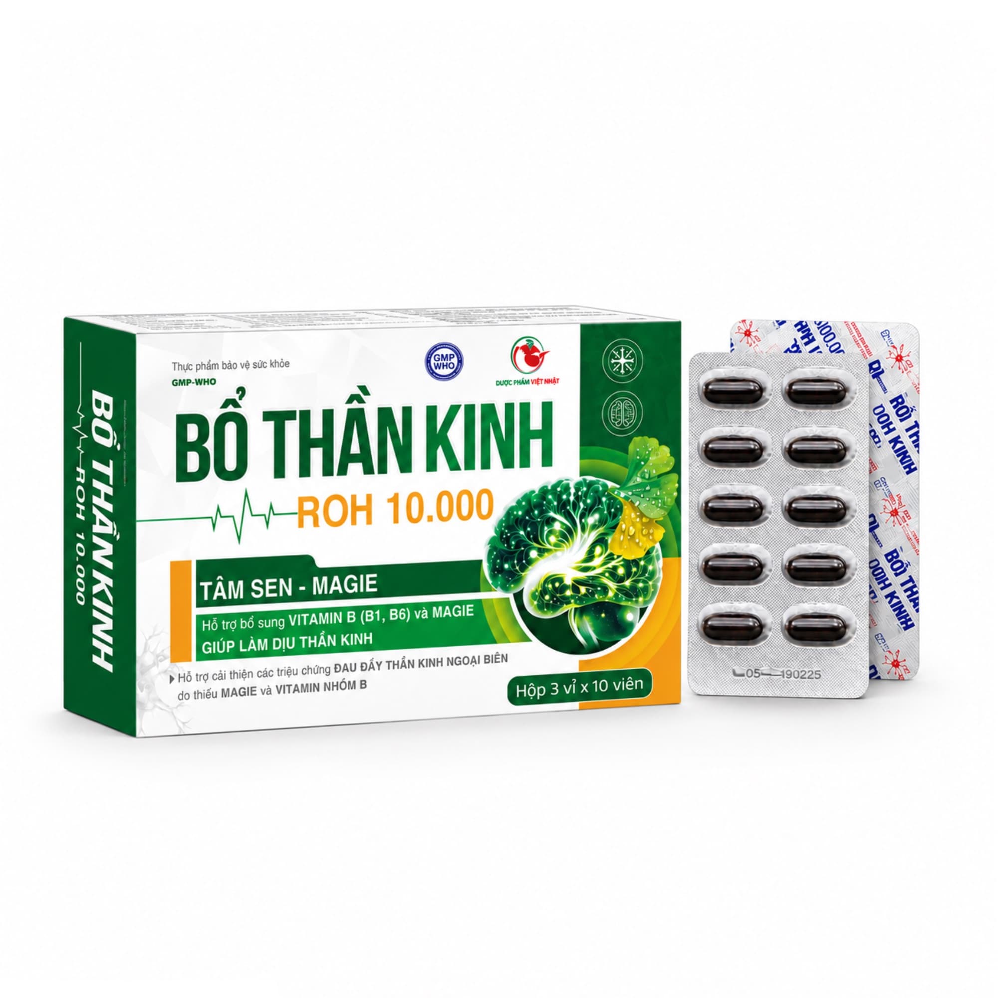 Bổ thần kinh ROH 10.000 (hộp xanh lá) Bổ thần kinh ROH 10.000 (hộp xanh lá)