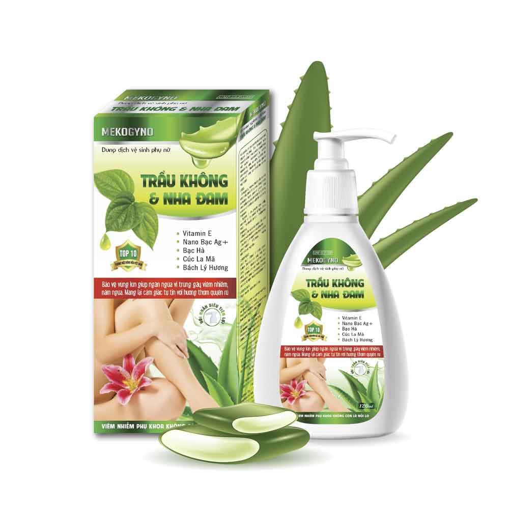 Dung Dịch Vspn Mekogyno Trầu Không Nha Đam (Có vòi) (Chai/K60c) Dung Dịch Vspn Mekogyno Trầu Không Nha Đam (Có vòi) (Chai/K60c)