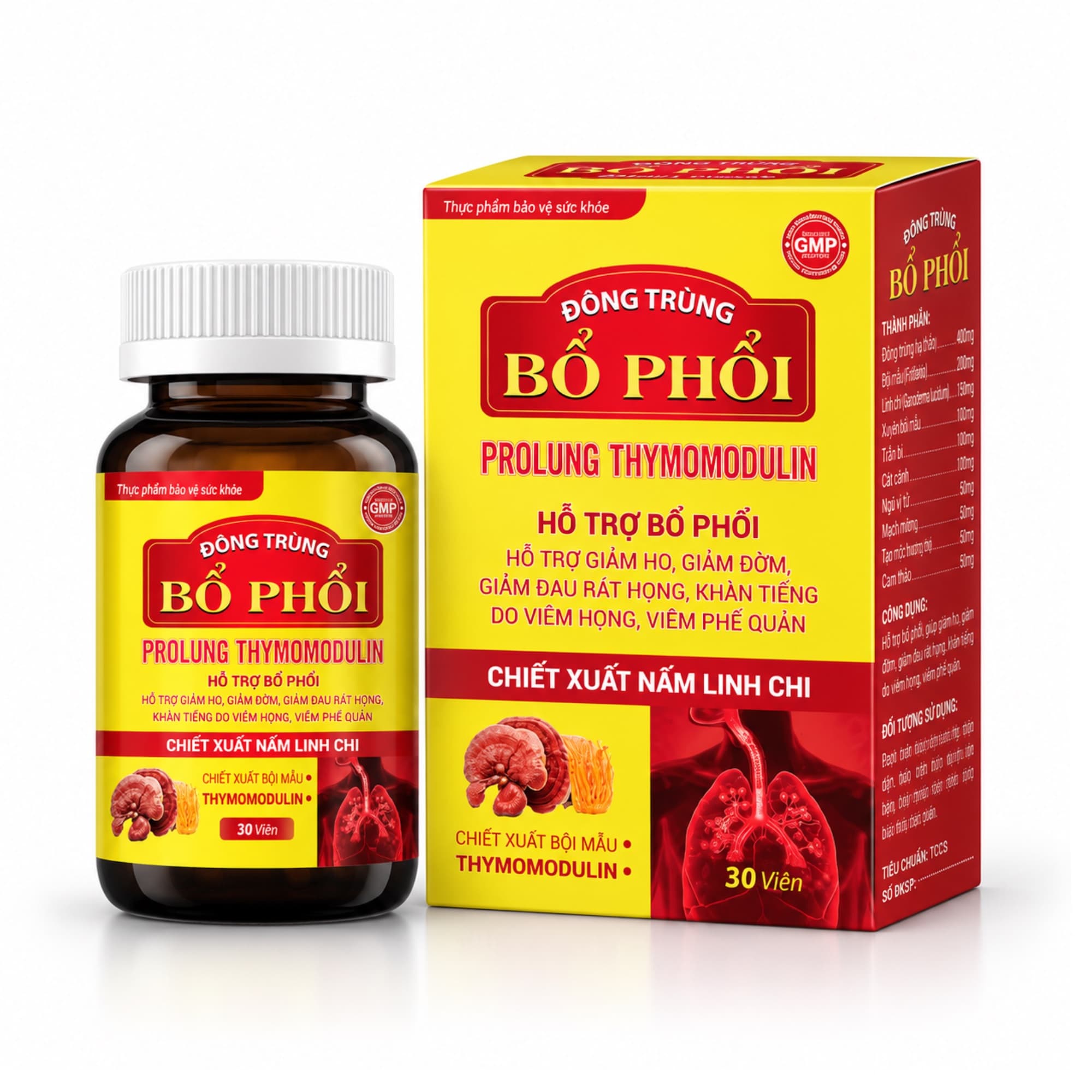 Đông trùng Bổ phổi thực phẩm bảo vệ sức khỏe Đông trùng Bổ phổi thực phẩm bảo vệ sức khỏe