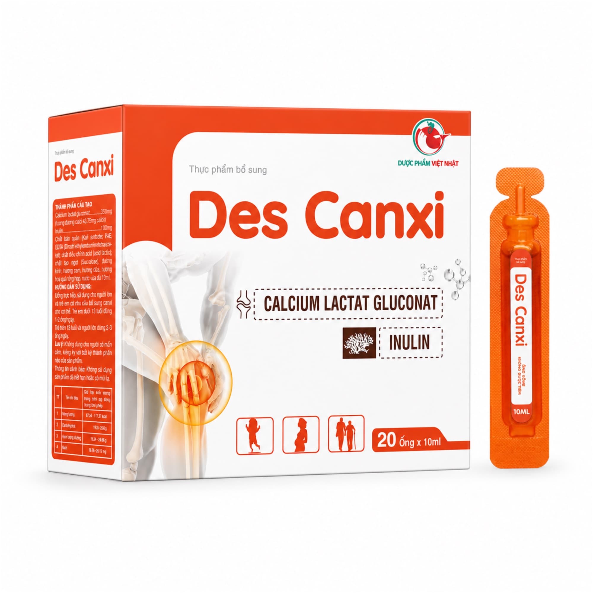Des Canxi là thực phẩm bổ sung dạng dung dịch Des Canxi là thực phẩm bổ sung dạng dung dịch