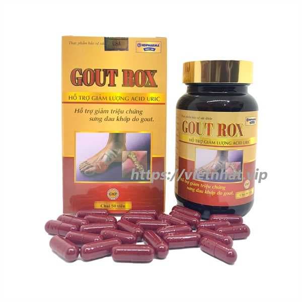 Viên uống Gout Rox hỗ trợ giảm triệu chứng sưng đau khớp do gout Viên uống Gout Rox hỗ trợ giảm triệu chứng sưng đau khớp do gout