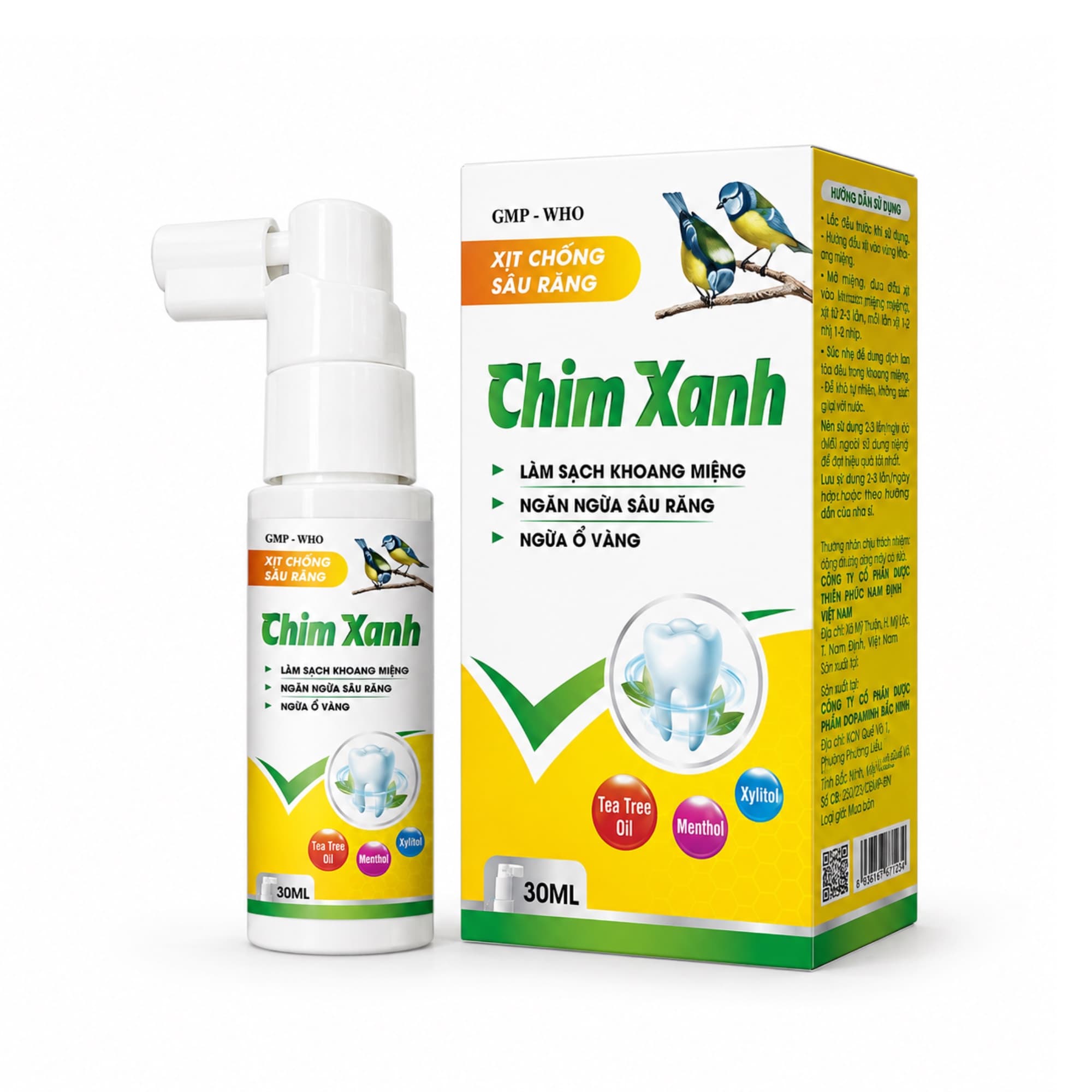 Xịt chống sâu răng Chim Xanh giúp làm sạch khoang miệng, hỗ trợ ngăn ngừa sâu răng Xịt chống sâu răng Chim Xanh giúp làm sạch khoang miệng, hỗ trợ ngăn ngừa sâu răng